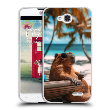 Пластиковый чехол на LG L90 с принтом Капибара