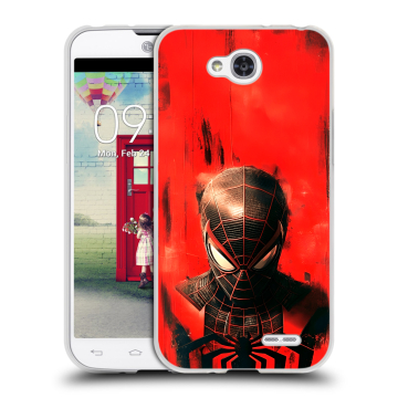 Пластиковый чехол на LG L90 с принтом человек паук spiderman