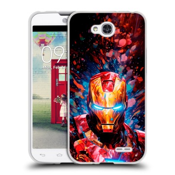 Пластиковый чехол на LG L90 с принтом Железный человек Ironman