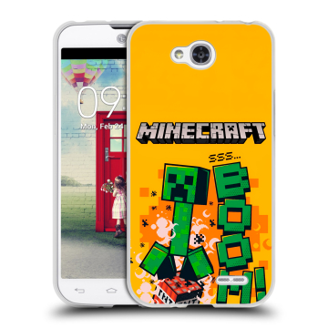 Пластиковый чехол на LG L90 с принтом Майнкрафт Minecraft