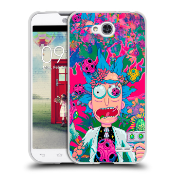Пластиковый чехол на LG L90 с принтом Рик и Морти Rick Morty