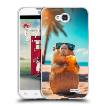 Пластиковый чехол на LG L90 с принтом Капибара Пластиковый чехол на LG L90 с принтом Капибара
