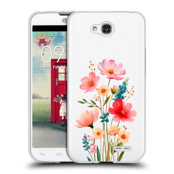 Пластиковый чехол на LG L90 с принтом Цветы