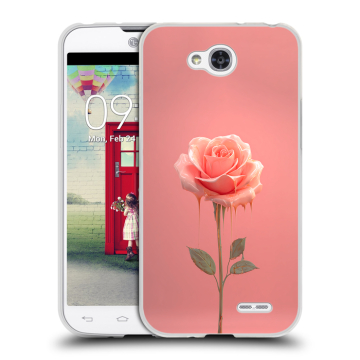 Пластиковый чехол на LG L90 с принтом Розовая роза