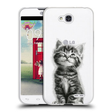 Пластиковый чехол на LG L90 с принтом Котенок