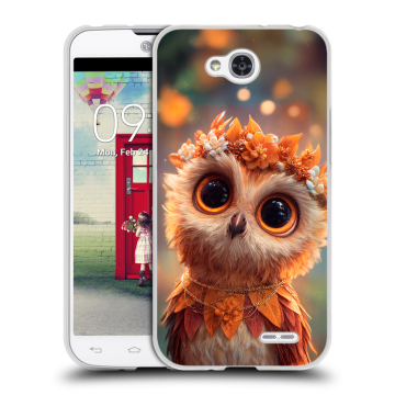 Пластиковый чехол на LG L90 с принтом Милая сова