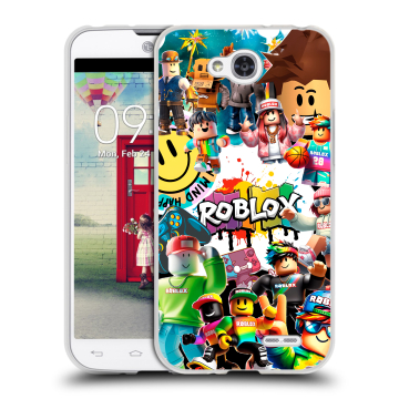 Пластиковый чехол на LG L90 с принтом Roblox Роблокс