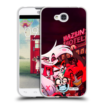 Пластиковый чехол на LG L90 с принтом Hazbin Hotel Отель Хазбин