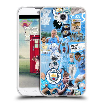 Пластиковый чехол на LG L90 с принтом Man City Манчестер Сити