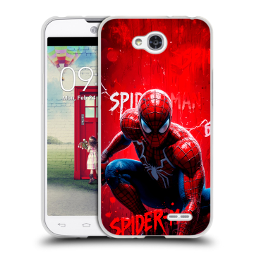 Пластиковый чехол на LG L90 с принтом Spiderman Человек паук