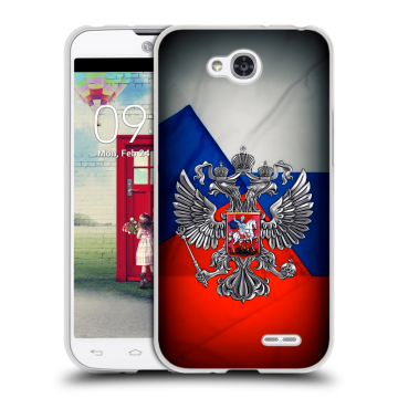 Пластиковый чехол на LG L90 с принтом Флаг России