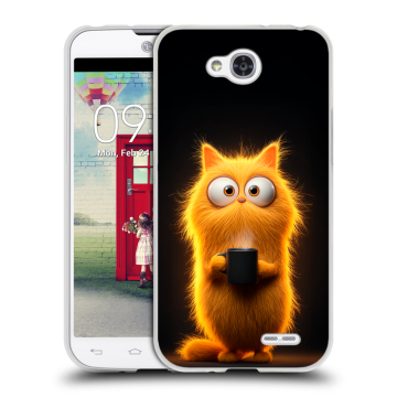 Пластиковый чехол на LG L90 с принтом Смешной кот