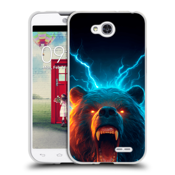 Пластиковый чехол на LG L90 с принтом Медведь