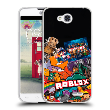 Пластиковый чехол на LG L90 с принтом Roblox Роблокс