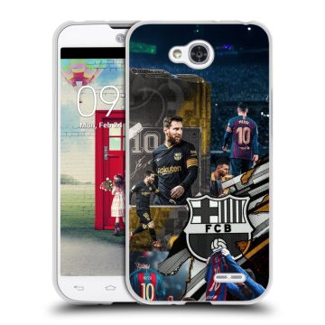 Пластиковый чехол на LG L90 с принтом Messi Barcelona