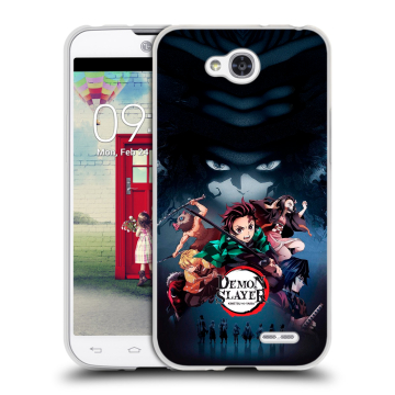 Пластиковый чехол на LG L90 с принтом Demon Slayer Клинок рассекающий демонов Пластиковый чехол на LG L90 с принтом Demon Slayer Клинок рассекающий демонов