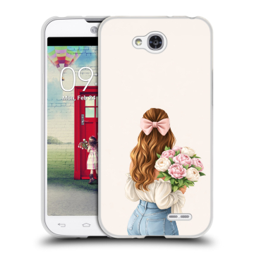 Пластиковый чехол на LG L90 с принтом женский