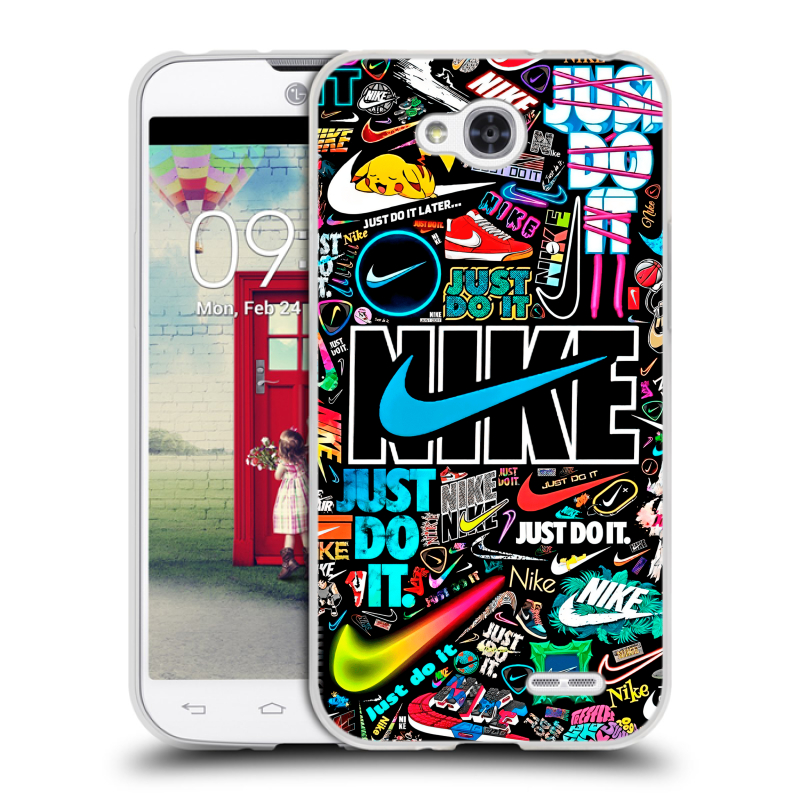 Пластиковый чехол на LG L90 с принтом найк nike черный Пластиковый чехол на LG L90 с принтом найк nike черный