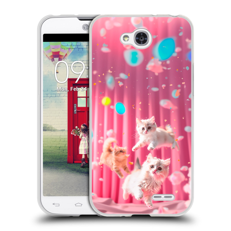 Пластиковый чехол на LG L90 с принтом милые котики Пластиковый чехол на LG L90 с принтом милые котики