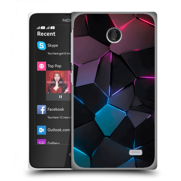 Силиконовый чехол на Nokia X / X+ с принтом Геометрия неона Силиконовый чехол на Nokia X / X+ с принтом Геометрия неона