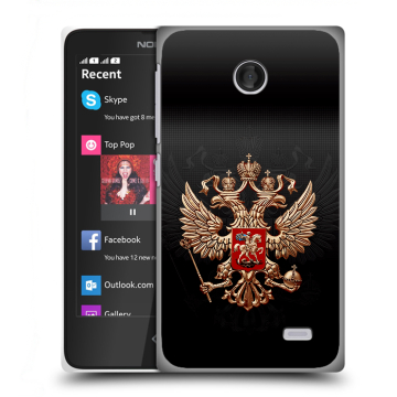 Силиконовый чехол на Nokia X / X+ с принтом Герб России Силиконовый чехол на Nokia X / X+ с принтом Герб России