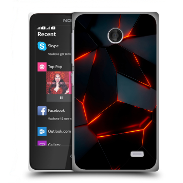Силиконовый чехол на Nokia X / X+ с принтом Яркие абстракции Силиконовый чехол на Nokia X / X+ с принтом Яркие абстракции