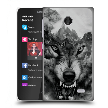 Силиконовый чехол на Nokia X / X+ с принтом Волк Силиконовый чехол на Nokia X / X+ с принтом Волк