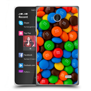 Силиконовый чехол на Nokia X / X+ с принтом Конфеты Силиконовый чехол на Nokia X / X+ с принтом Конфеты