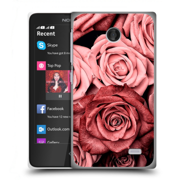 Силиконовый чехол на Nokia X / X+ с принтом Цветы розы Силиконовый чехол на Nokia X / X+ с принтом Цветы розы