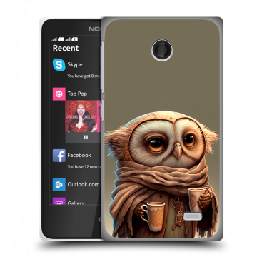 Силиконовый чехол на Nokia X / X+ с принтом Сова Силиконовый чехол на Nokia X / X+ с принтом Сова