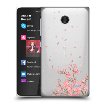Силиконовый чехол на Nokia X с принтом Ветка сакуры Силиконовый чехол на Nokia X с принтом Ветка сакуры