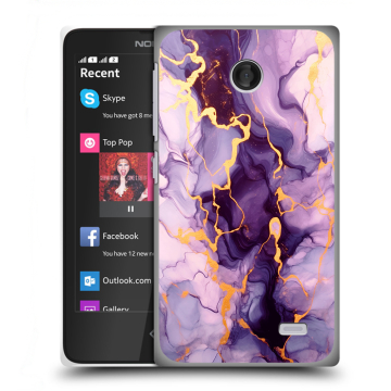 Силиконовый чехол на Nokia X с принтом Мрамор