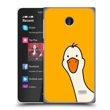 Силиконовый чехол на Nokia X с принтом Утка Силиконовый чехол на Nokia X с принтом Утка