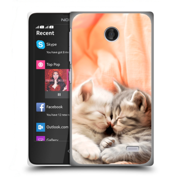 Силиконовый чехол на Nokia X с принтом Котята Силиконовый чехол на Nokia X с принтом Котята