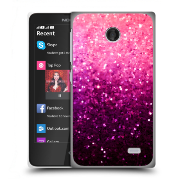 Силиконовый чехол на Nokia X с принтом Блестки
