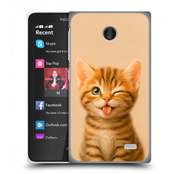 Силиконовый чехол на Nokia X с принтом котенок Силиконовый чехол на Nokia X с принтом котенок