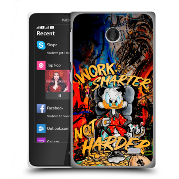 Силиконовый чехол на Nokia X с принтом Дональд Дак Деньги Силиконовый чехол на Nokia X с принтом Дональд Дак Деньги