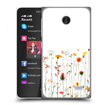 Силиконовый чехол на Nokia X с принтом цветы Силиконовый чехол на Nokia X с принтом цветы