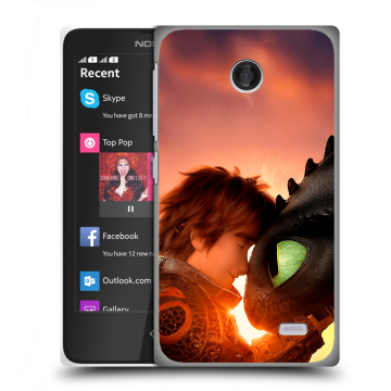 Силиконовый чехол на Nokia X с принтом Как приручить дракона Силиконовый чехол на Nokia X с принтом Как приручить дракона