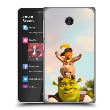 Силиконовый чехол на Nokia X с принтом Шрек Shrek