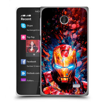 Силиконовый чехол на Nokia X с принтом Железный человек Ironman Силиконовый чехол на Nokia X с принтом Железный человек Ironman