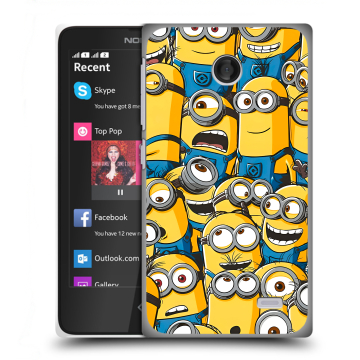 Силиконовый чехол на Nokia X с принтом Миньоны Силиконовый чехол на Nokia X с принтом Миньоны