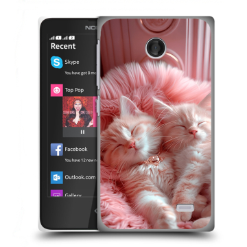 Силиконовый чехол на Nokia X с принтом котята котики