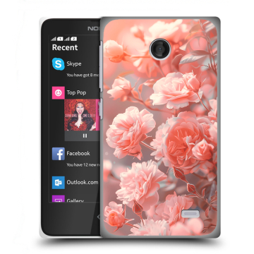 Силиконовый чехол на Nokia X с принтом Розы цветы