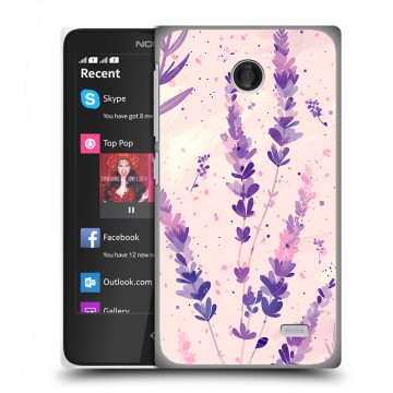 Силиконовый чехол на Nokia X с принтом цветы лаванда