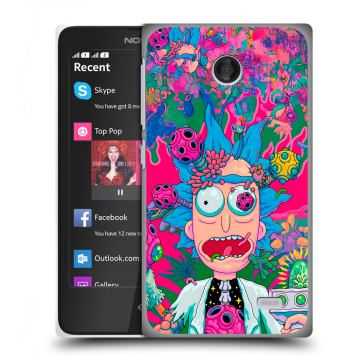 Силиконовый чехол на Nokia X с принтом Рик и Морти Rick Morty Силиконовый чехол на Nokia X с принтом Рик и Морти Rick Morty