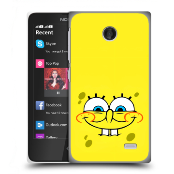 Силиконовый чехол на Nokia X с принтом спанчбоб спанч боб