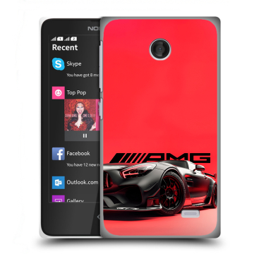 Силиконовый чехол на Nokia X с принтом Мерседес Mercedes AMG