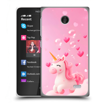 Силиконовый чехол на Nokia X с принтом Единорог Силиконовый чехол на Nokia X с принтом Единорог