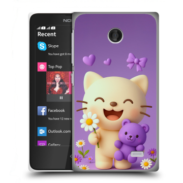 Силиконовый чехол на Nokia X с принтом для девочек Силиконовый чехол на Nokia X с принтом для девочек